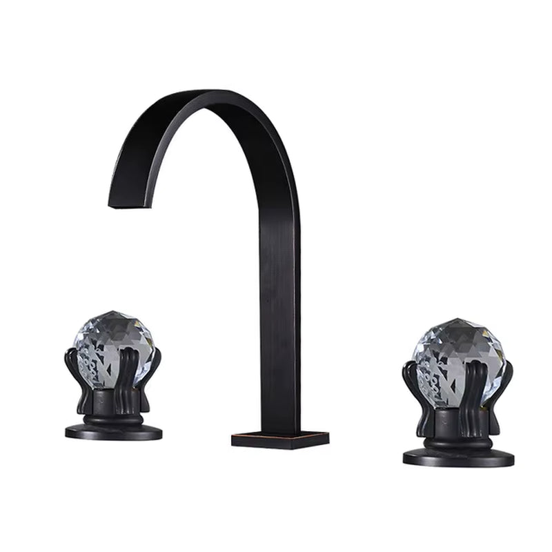 Basin Faucets Brass Polished Chrome Deck Mounted Dual Handle Hot and Cold Water Mixer Tap 3 Hole Para Bathroom Sink