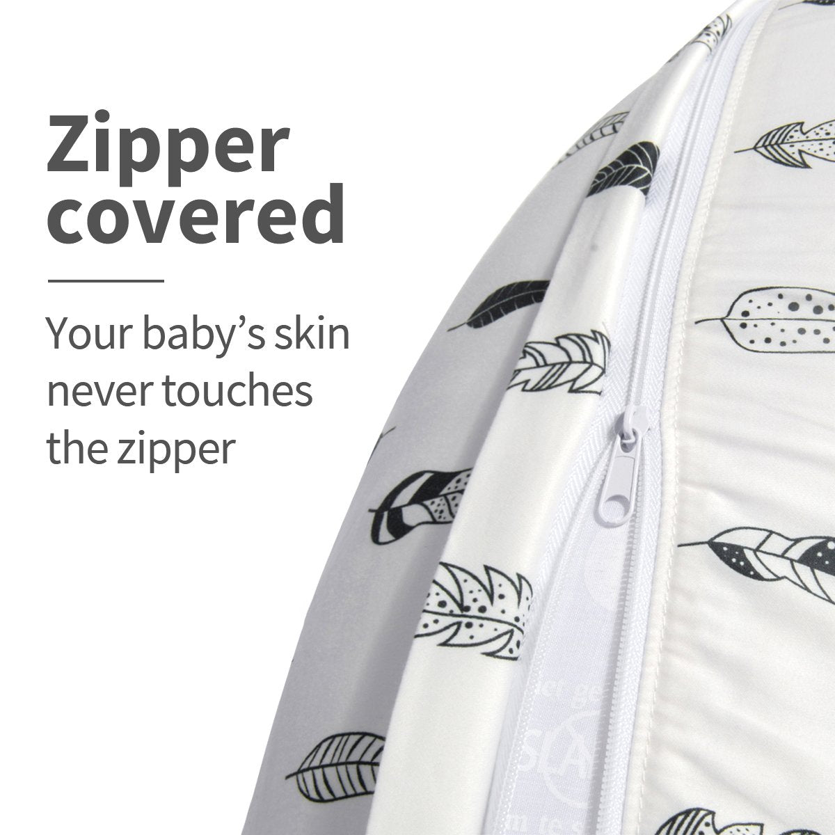 Nursing Pillow Cover Slipcover,Soft and Comfortable,Feathers Design,Maternity Breastfeeding Newborn Infant Feeding Cushion Cover ZT01