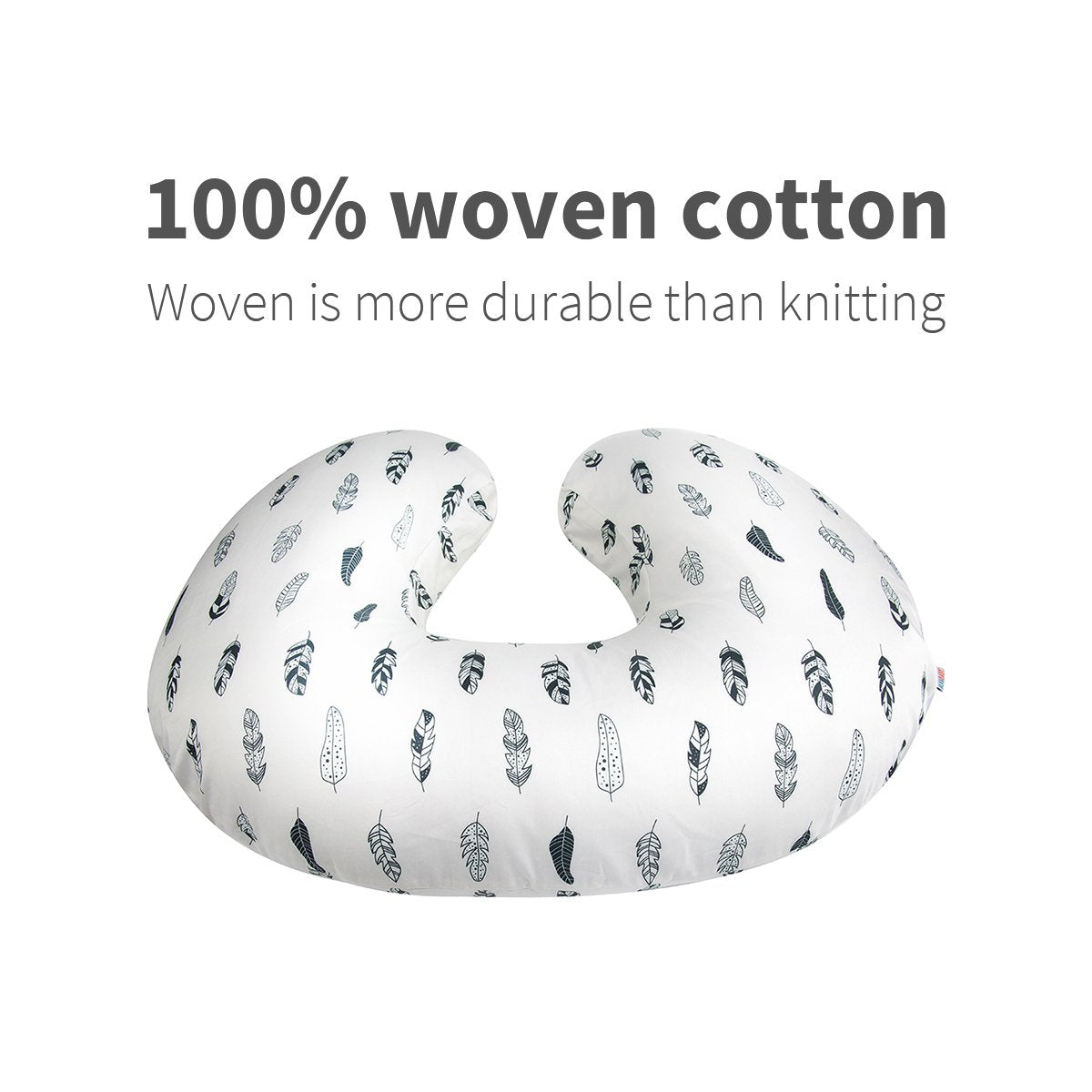 Nursing Pillow Cover Slipcover,Soft and Comfortable,Feathers Design,Maternity Breastfeeding Newborn Infant Feeding Cushion Cover ZT01