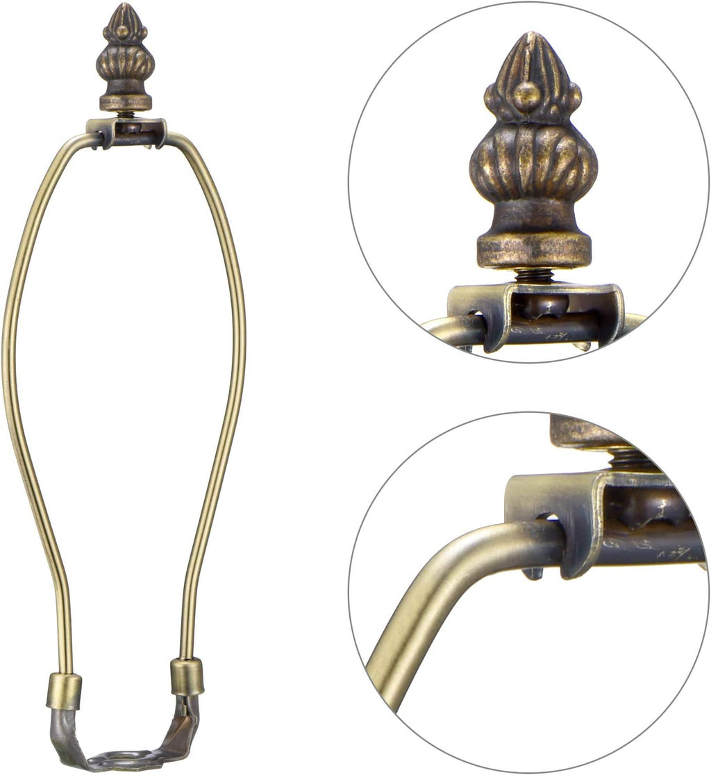 2 Packs Lamp Finial Cap Knob Lamp Decoration for Lamp Shade, Antique Brass, 1-3/8 Inches (Small Size)