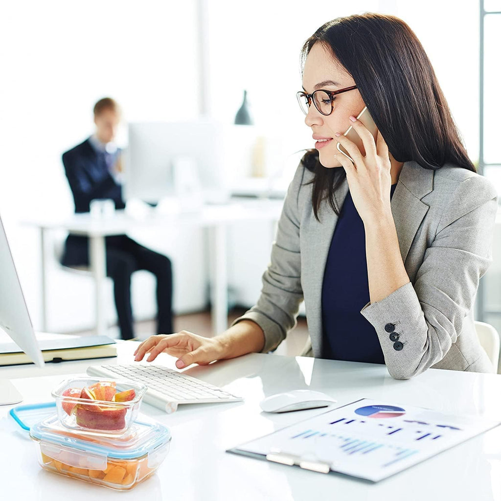 10-Piece Borosilicate Glass Meal Prep Containers – 100% Leak-Proof Snap-Lock Lids, Airtight & Bpa-Free – Freezer, Microwave & Oven Safe (Glass Only) – Stackable/Nestable Food Storage Set