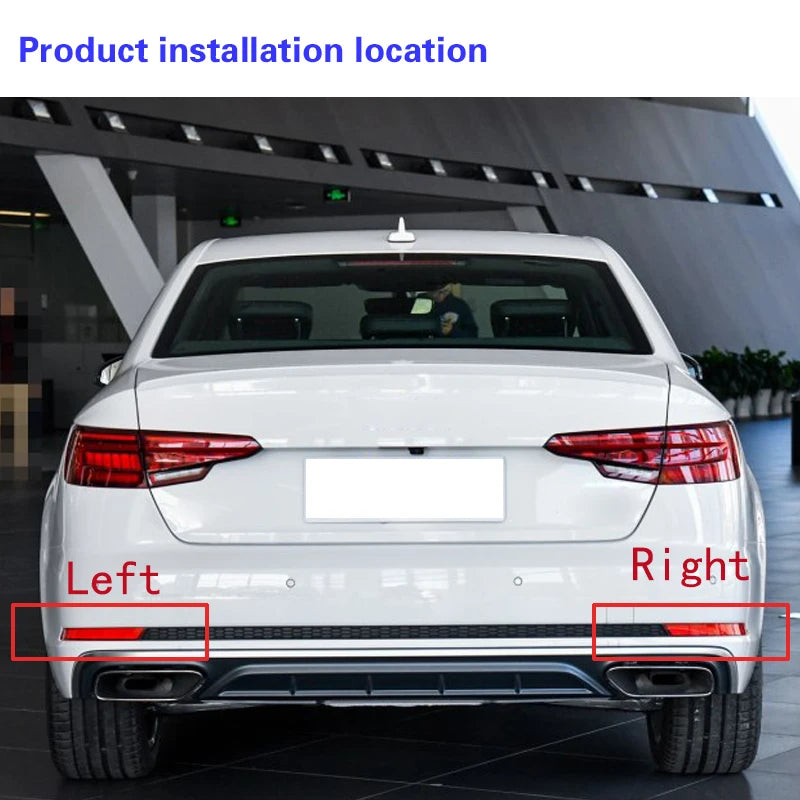 8WD945105B for Audi A4 B9 Sports Style 2017-2019 Rear Bumper Lights, Brake Lights, Reflective Lights, Warning Lights,Fake Lights