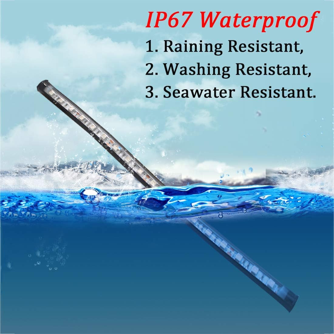 Marine Boat Navigation Lights, Night Fishing Light, No Drilling Adhesive Install Bow Lights for Pontoon, Bass Boats, Jon Boats, Jet Ski, Kayak