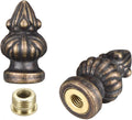 2 Packs Lamp Finial Cap Knob Lamp Decoration for Lamp Shade, Antique Brass, 1-3/8 Inches (Small Size)